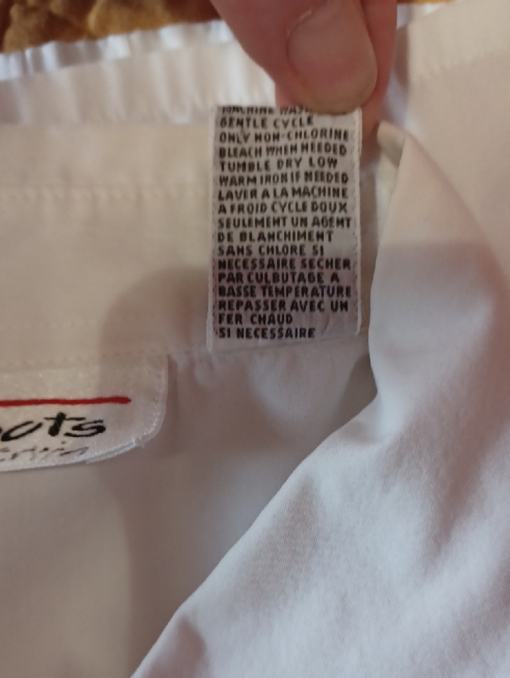 Talbots White Long Sleeve Button Front Shirt Textured Vertical Stripe Front - Picture 14 of 15